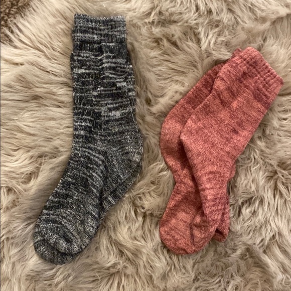 Cozy Gray and Pink Socks - Picture 1 of 1